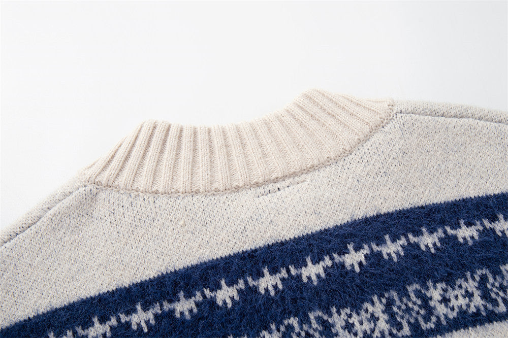 Gestreifte Jacquard-Strickjacke – Herren-Cardigan mit Knopfleiste und lässiger Passform