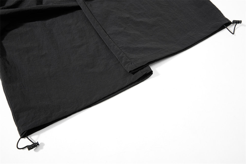 Wide-Leg Cargo Sweatpants with Star-Print Bandana Waistband