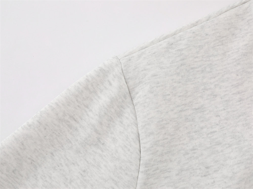 Demon Horn Hoodie – Oversized Button-Front Sweatshirt with 3-Stripe Sleeve