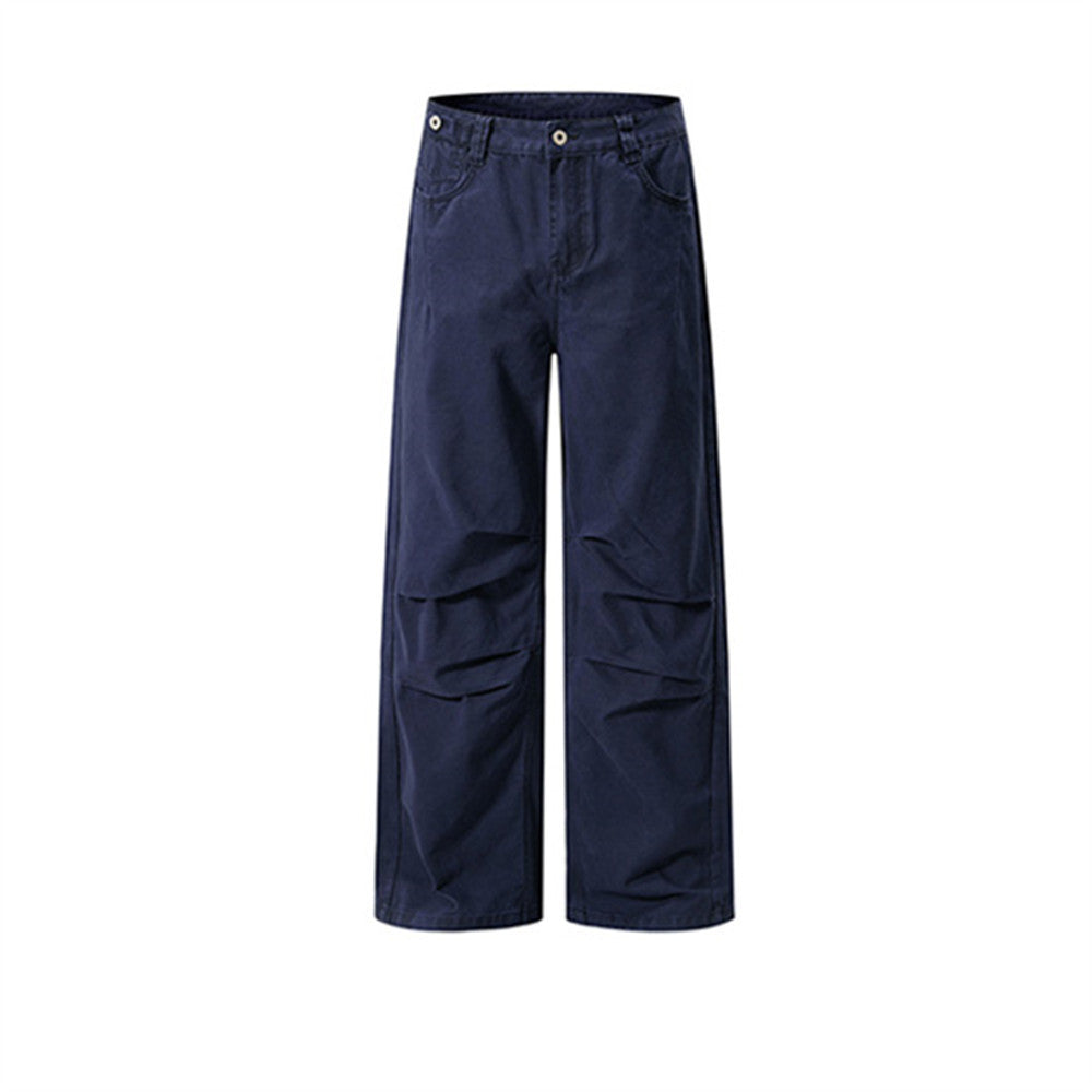 Baggy Cargo Pants for Men – Wide Leg Pleated Straight-Cut Workwear Trousers
