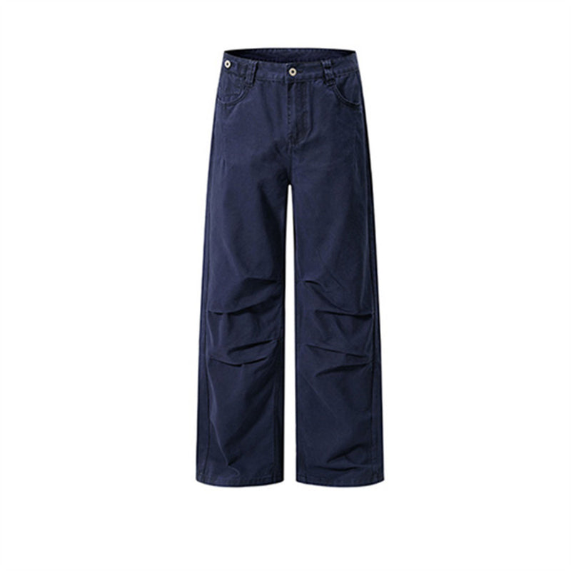 Baggy Cargo Pants for Men – Wide Leg Pleated Straight-Cut Workwear Trousers