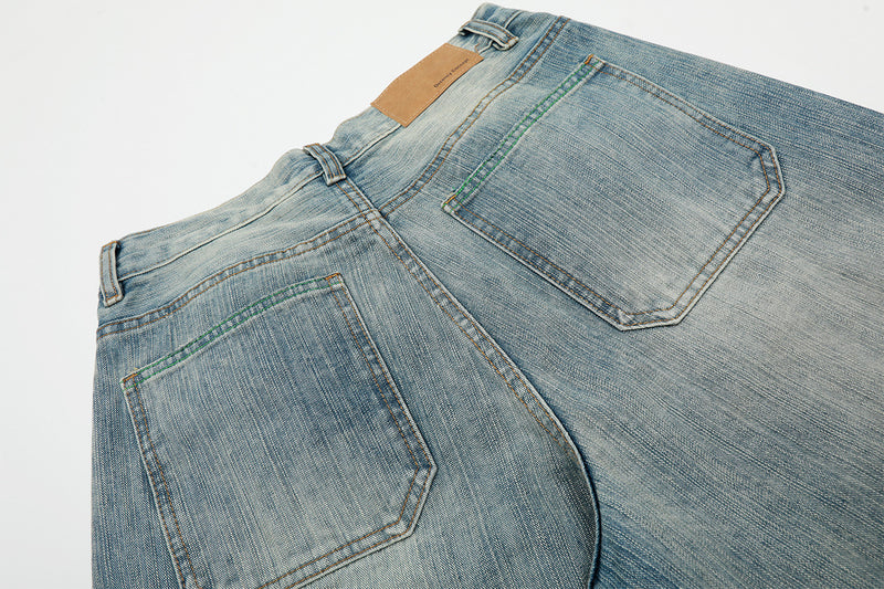 Hellblaue Baggy-Jeans für Herren – Wide-Leg-Denim mit Vintage-Waschung