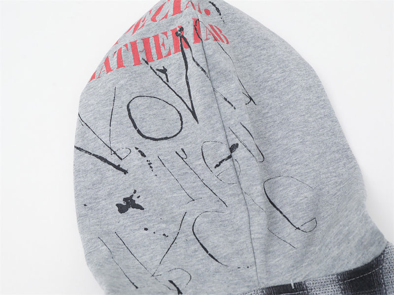 Plaid Hooded Shirt Men's Oversized Long Sleeve with Embroidered Graphic