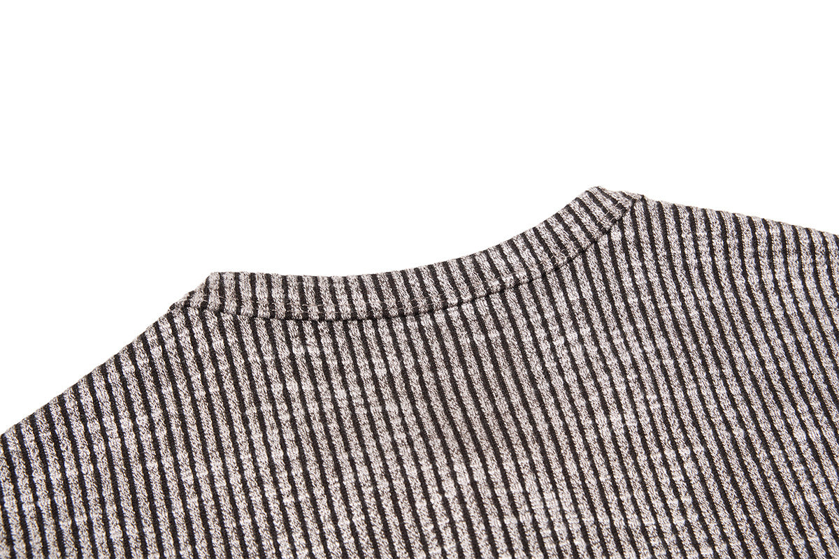 Men's Ribbed Henley Long Sleeve Tee – Vintage Old Money Style