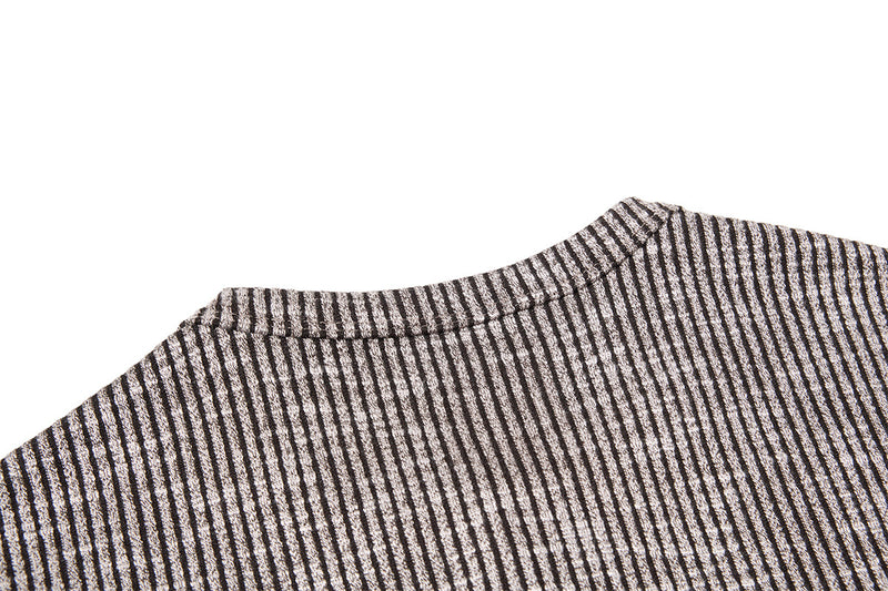 Men's Ribbed Henley Long Sleeve Tee – Vintage Old Money Style