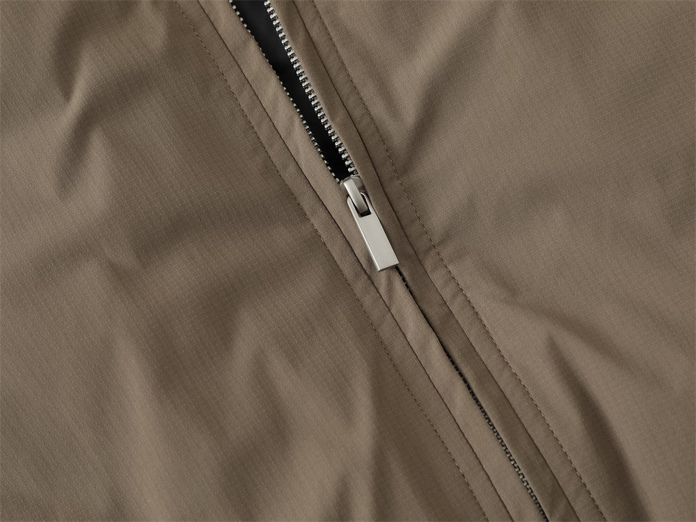 Herrenjacke mit Oversize-Stehkragen und Wattierung – Doppelreißverschluss