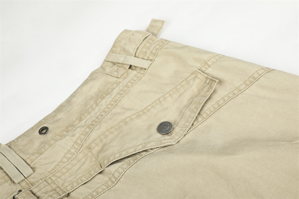 Wide-Leg Cargo Pants – Multi-Pocket Straight-Fit Workwear Trousers