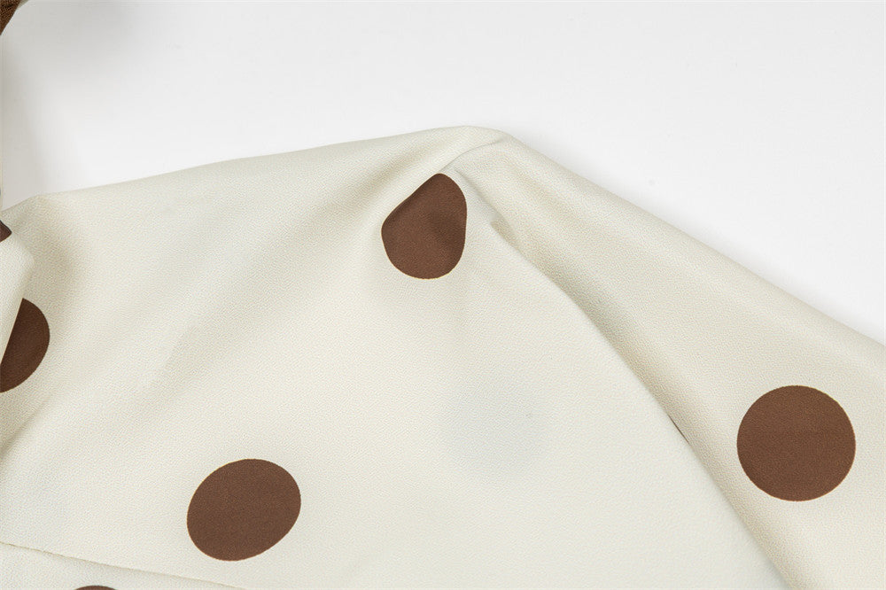 Polka Dot Hooded Windbreaker Jacket – Unisex Oversized Lightweight Outdoor Coat