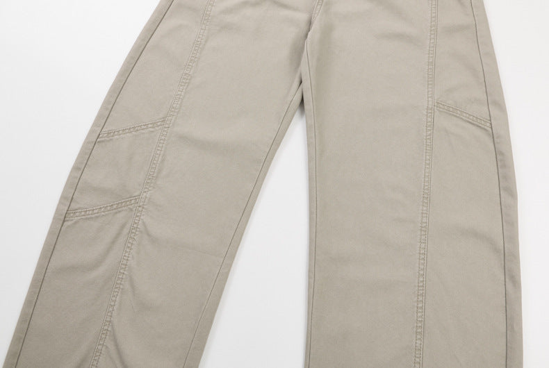Wide-Leg Barrel Pants – Men's Vintage Punk Reconstructed Arc-Cut Trousers