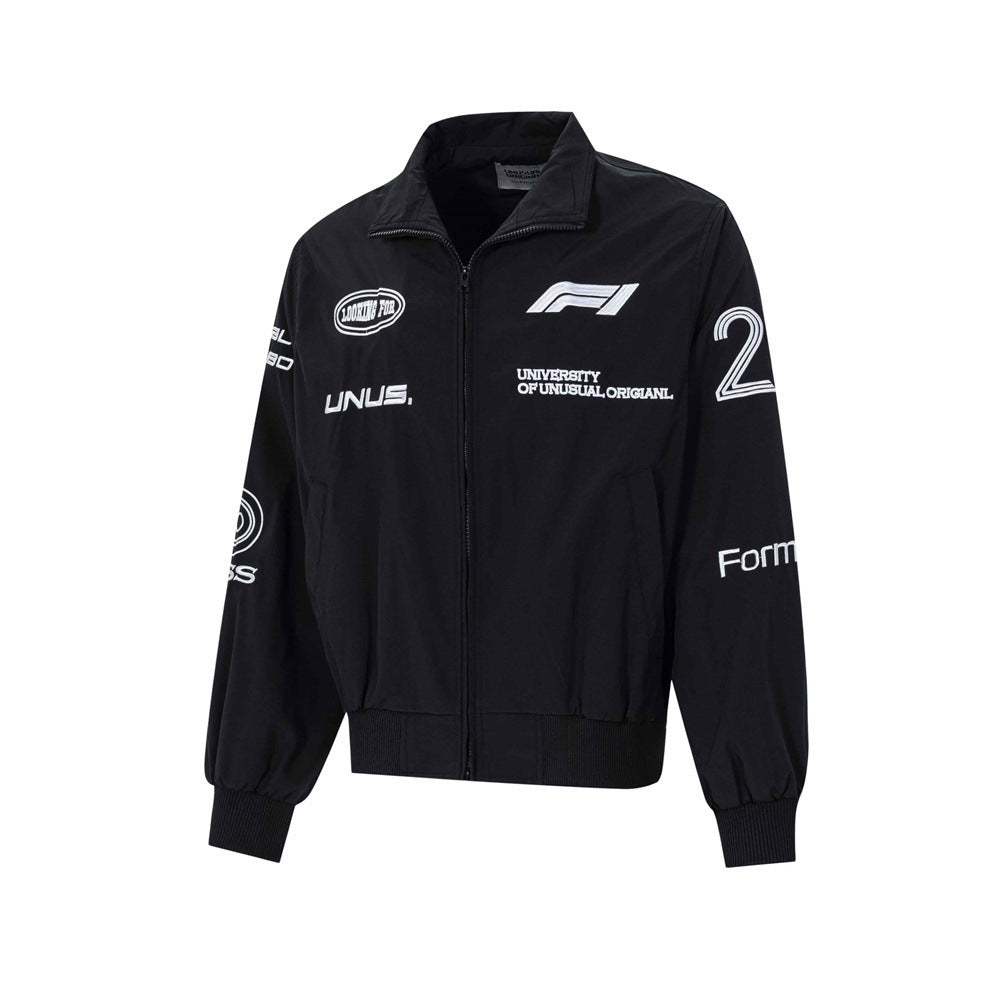 Zip Up Jacket Men – F1 Racing Graphic Oversized Bomber Jacket