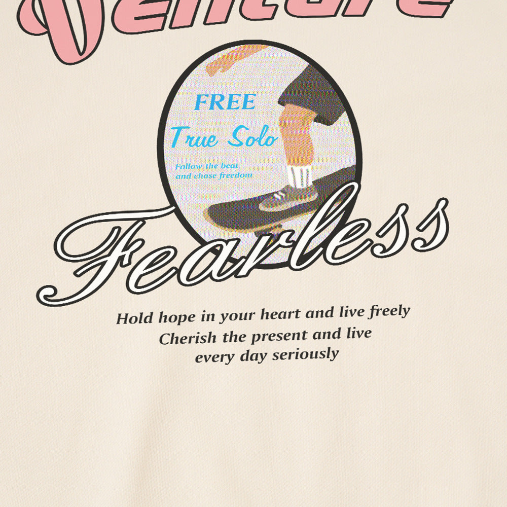 Venture Fearless Graphic Print Crewneck Sweatshirt – Oversized Fit