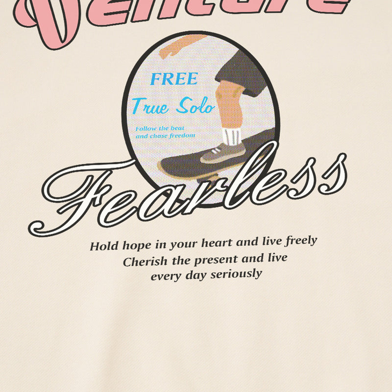 Venture Fearless Graphic Print Crewneck Sweatshirt – Oversized Fit