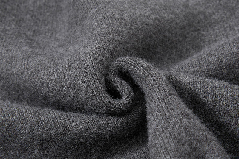Men's Crewneck Knit Cardigan Sweater with Floral Buttons