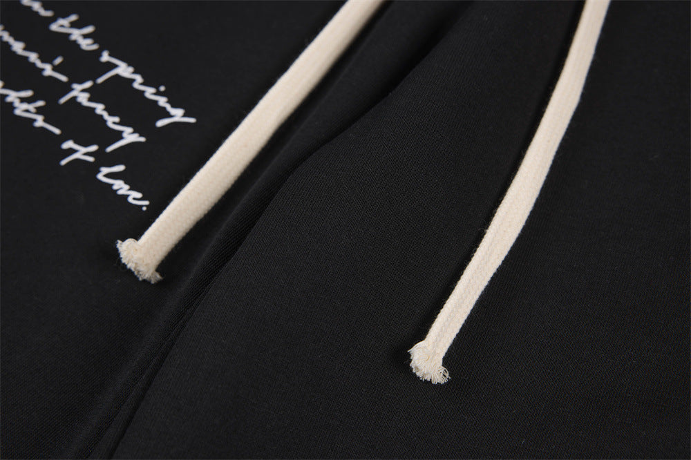 Abstract Portrait Graphic Wide-Leg Sweatpants – Men's Loose Fit Hip-Hop Street