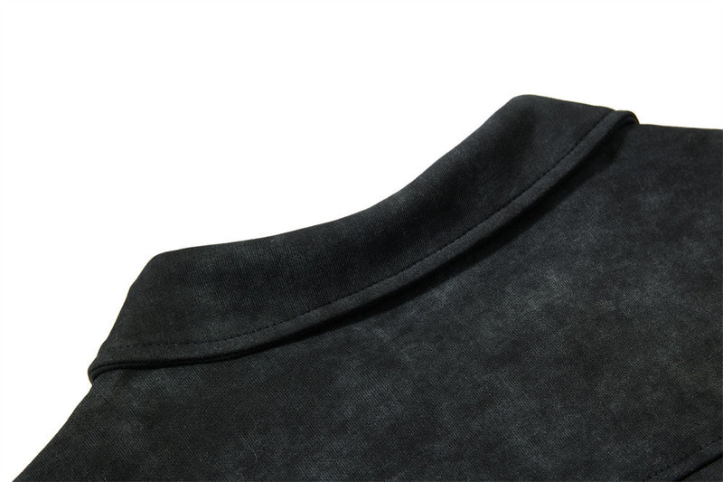 Jersey de cuello en V para hombre, oversized, con bordado universitario