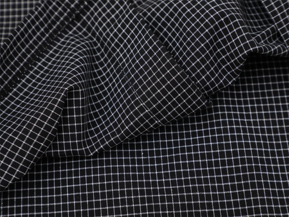 American Casual Plaid Short Sleeve Shirt with Script Embroidery