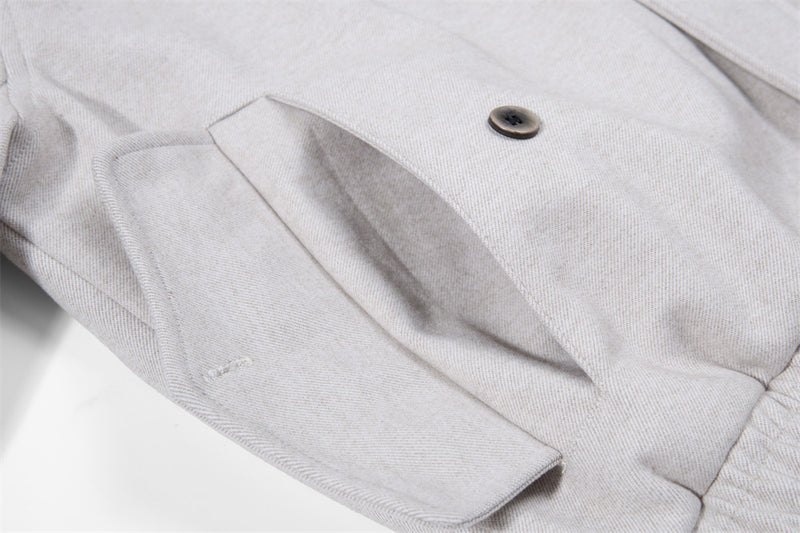 Blouson bomber homme court à col montant – Coupe décontractée, gris clair
