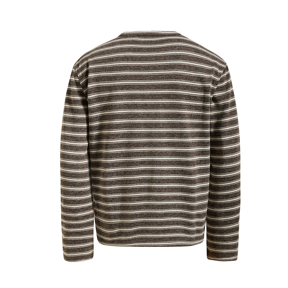 Men's Striped Henley Long-Sleeve Shirt – Vintage American Lazy Style