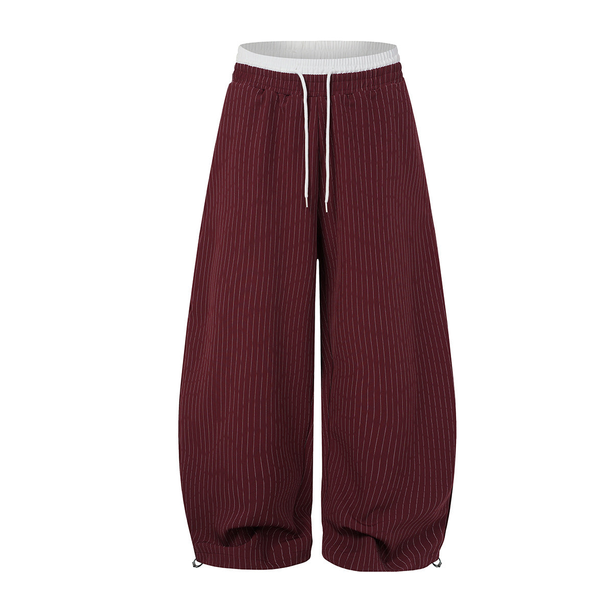 Baggy-Hose mit Nadelstreifen und weitem Bein – Lockere Streetwear-Hose