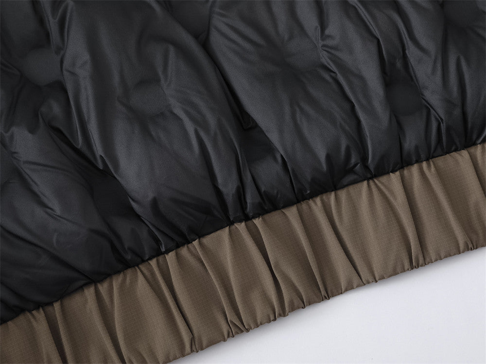 Herrenjacke mit Oversize-Stehkragen und Wattierung – Doppelreißverschluss