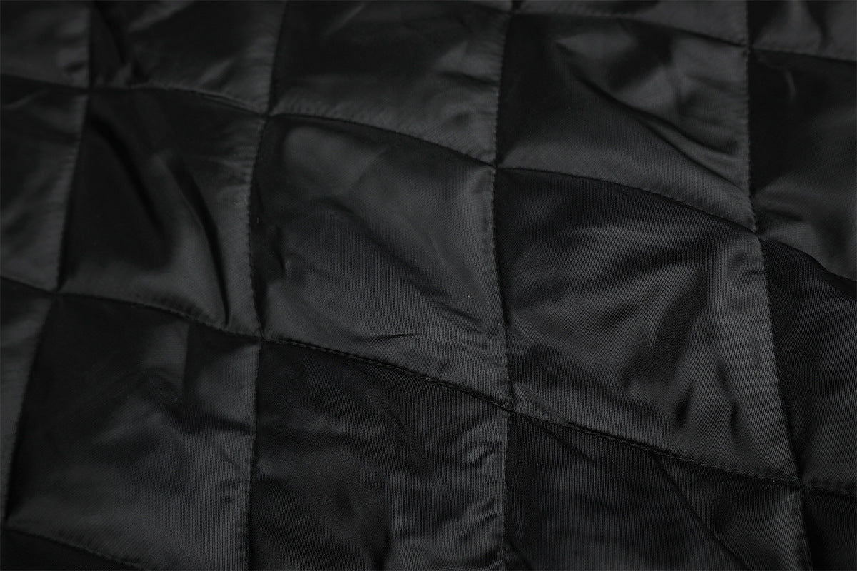 Studded Faux Fur Collar Bomber Jacket – Padded Moto-Inspired Winter Coat