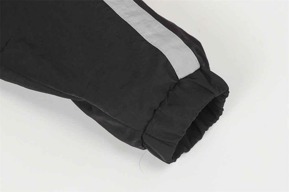 Veste racing homme colorblock à col montant, coupe-vent varsity brodé