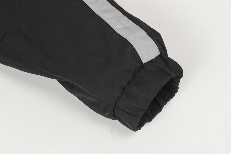 Veste racing homme colorblock à col montant, coupe-vent varsity brodé
