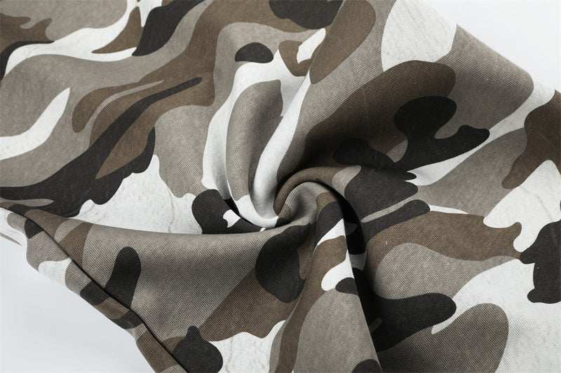 Camo Wide-Leg Sweatpants – Men's Relaxed Fit Drawstring Jogger Pants