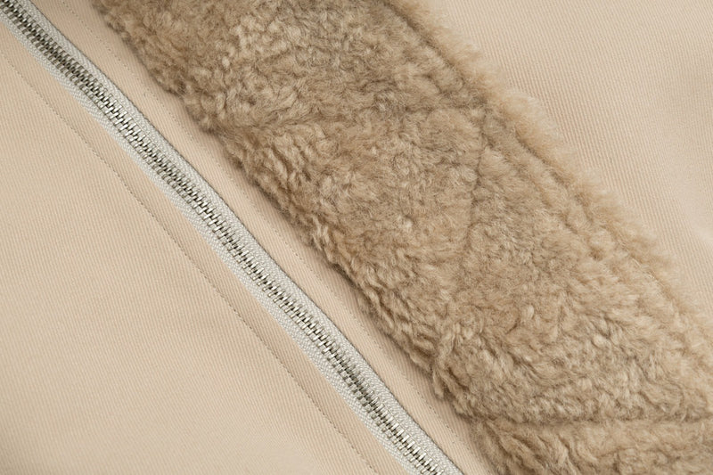 Cazadora bomber extragrande con forro de sherpa – Abrigo acolchado de invierno