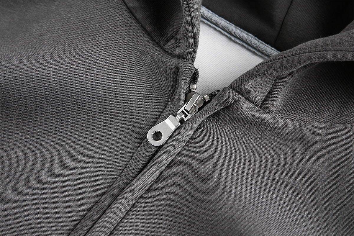 Hoodie zippé oversize doublé en molleton