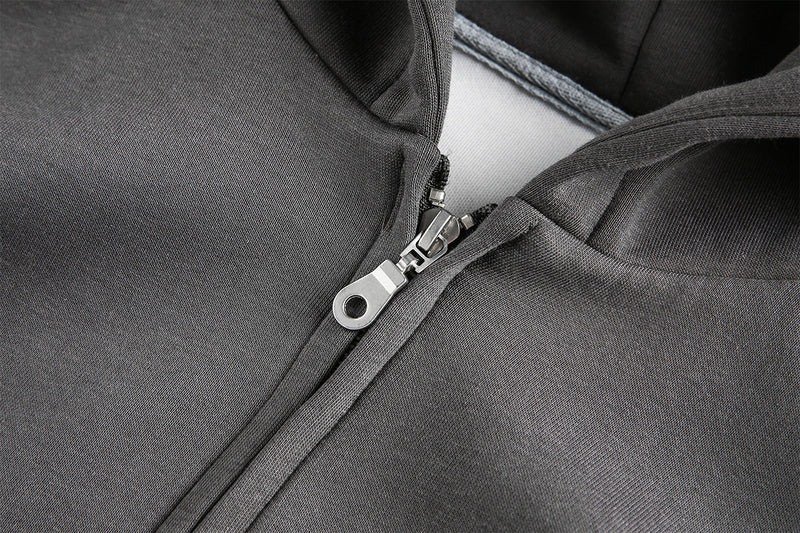 Hoodie zippé oversize doublé en molleton
