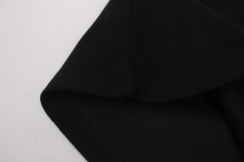 GLFSMADE Colorblock Suede Panel Short Sleeve T-Shirt