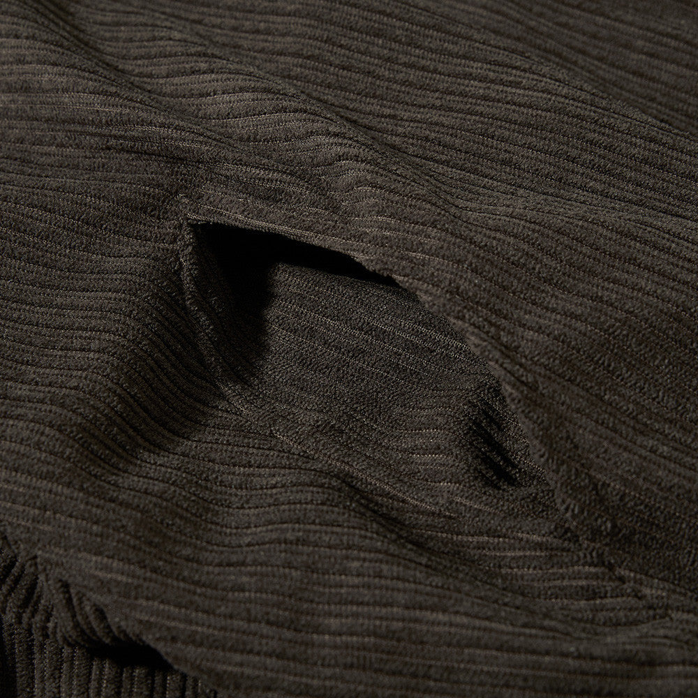 Chaqueta corta con cremallera y cuello alto - Corte holgado y textura de canalé