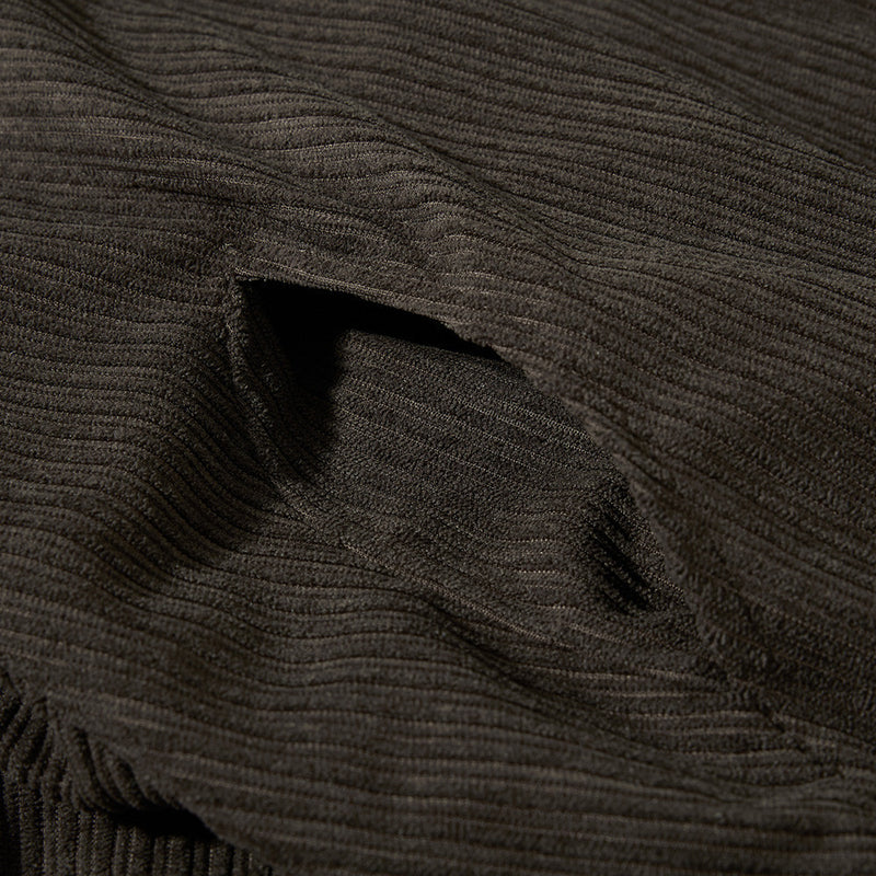 Chaqueta corta con cremallera y cuello alto - Corte holgado y textura de canalé