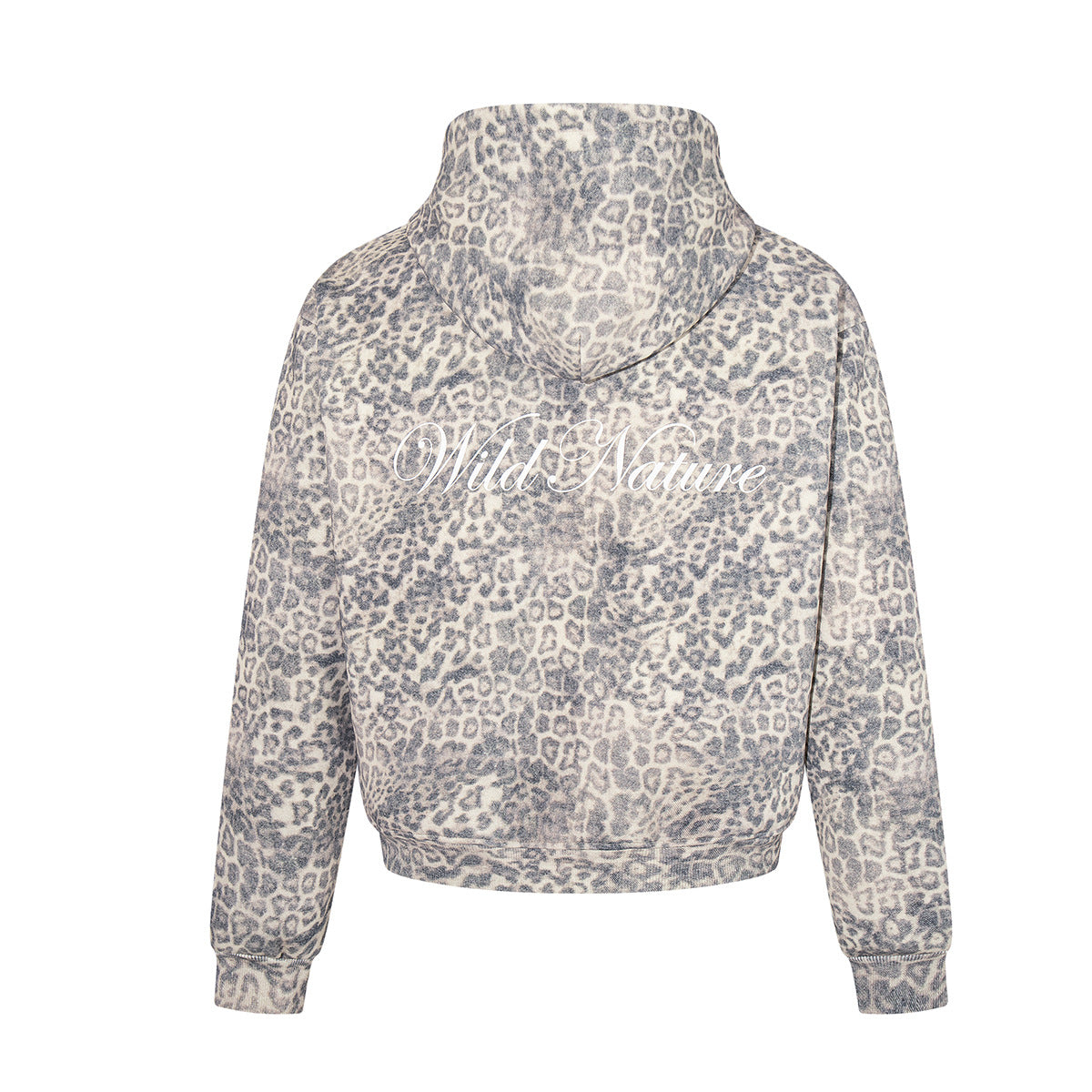 Hoodie zippé à imprimé léopard – Style streetwear américain vintage