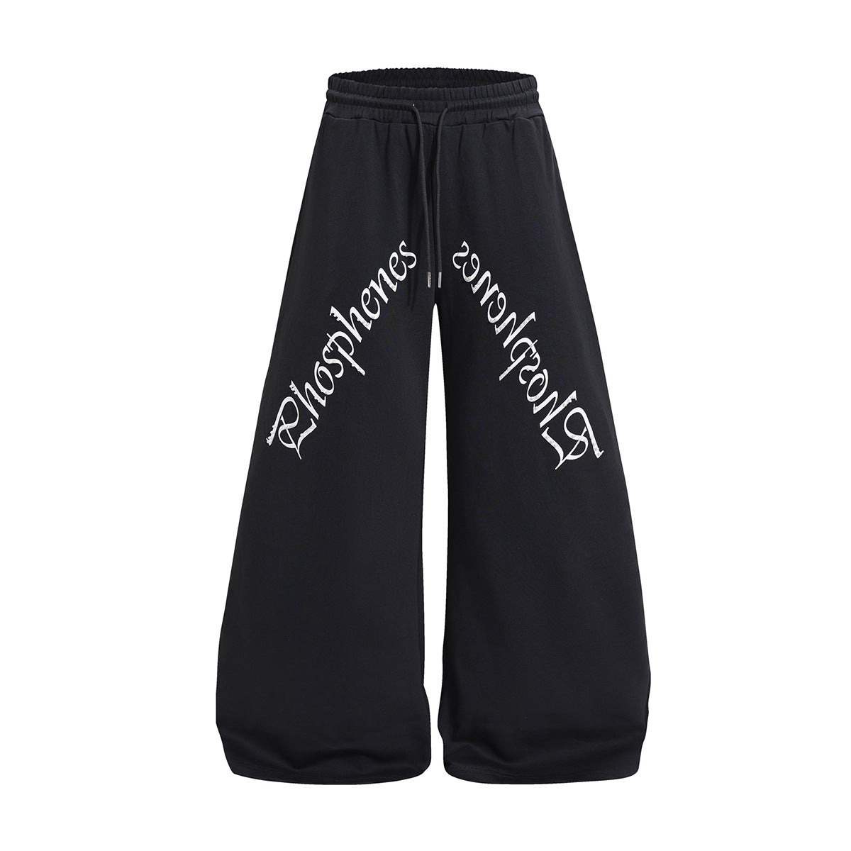 Pantalon de survêtement à jambes larges avec imprimé gothique – Pantalon molletonné baggy hip-hop