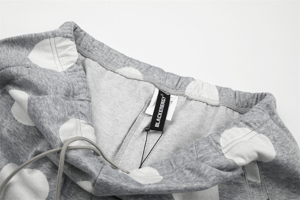 Polka Dot Wide-Leg Sweatpants – Oversized Streetwear Jogger Pants