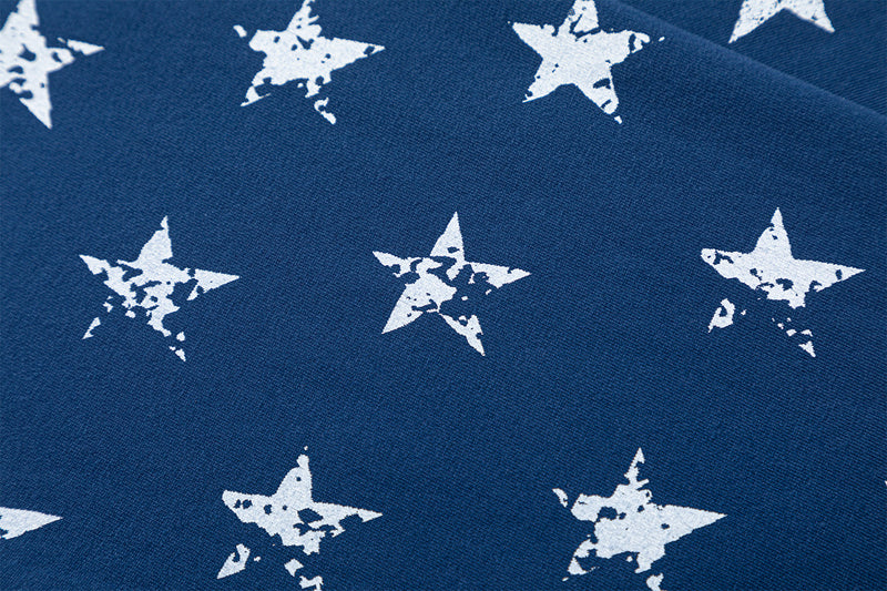 Navy Long Sleeve Shirt – Raglan Star-Print Sleeves Vintage Graphic Tee