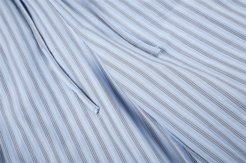 Striped Wide-Leg Lounge Pants – Relaxed Fit Drawstring Trousers