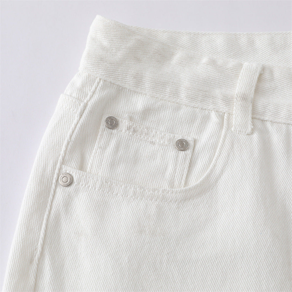 Paint Splatter Denim Shorts – Wide Leg Hip-Hop Street Style