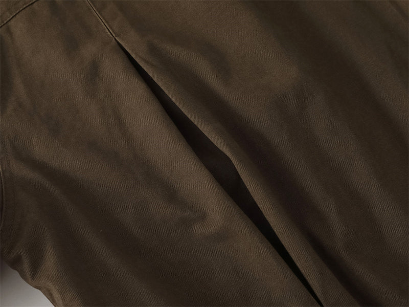Veste bomber marron matelassée – Manteau homme zippé à col montant, style workwear