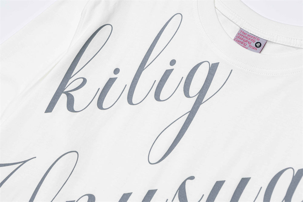 Men's Long Sleeve Script Graphic T-Shirt – Relaxed Fit