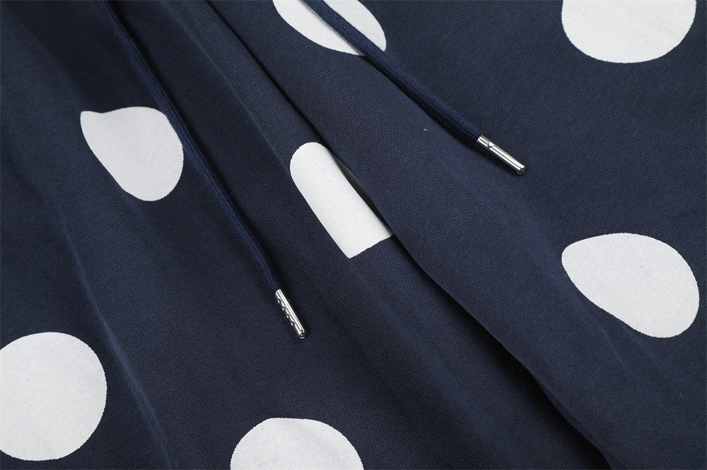 Polka Dot Wide-Leg Cargo Sweatpants – Oversized Balloon Fit Streetwear Pants