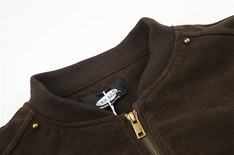 Blouson bomber oversize pour homme avec broderie script et empiècements déconstruits