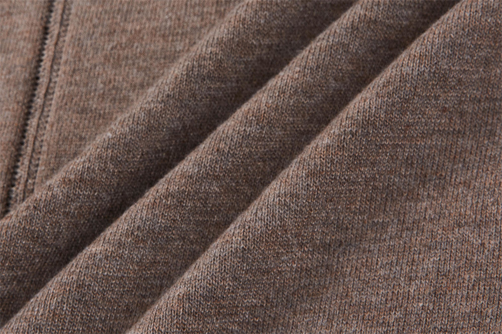 Men's Mock Neck Button-Placket Pullover Sweater