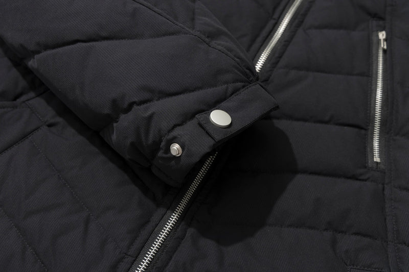 Herren-Stepp-Bomberjacke mit Stehkragen – Chevron-Pufferjacke