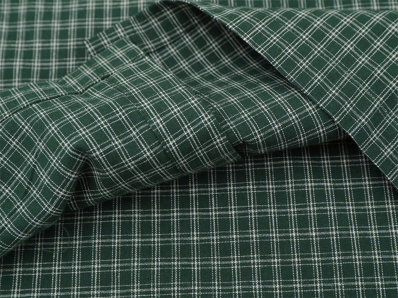Men's Oversized Plaid Graphic Button-Up Shirt – Vintage Distressed Print Long