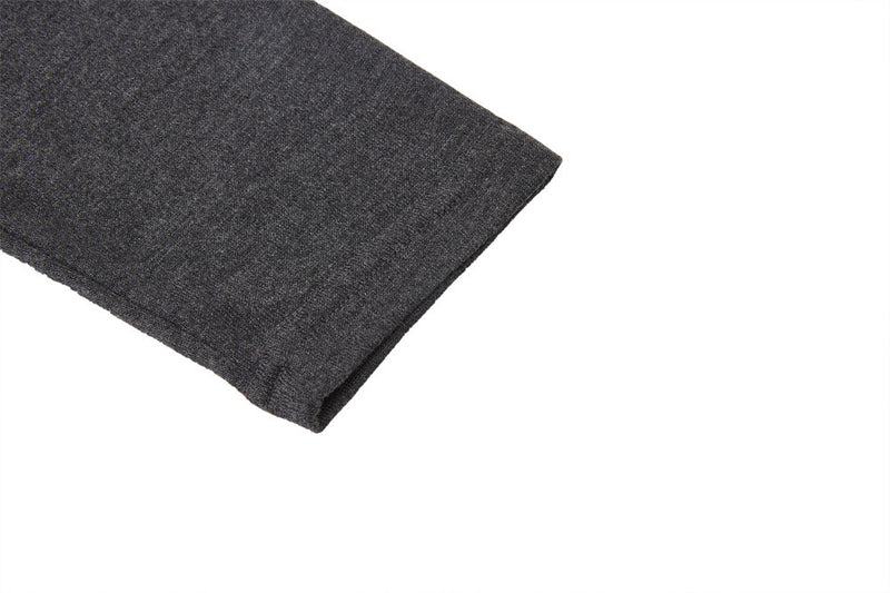 Men's Henley Long Sleeve T-Shirt with Metal Buttons & Dual Chest Pockets