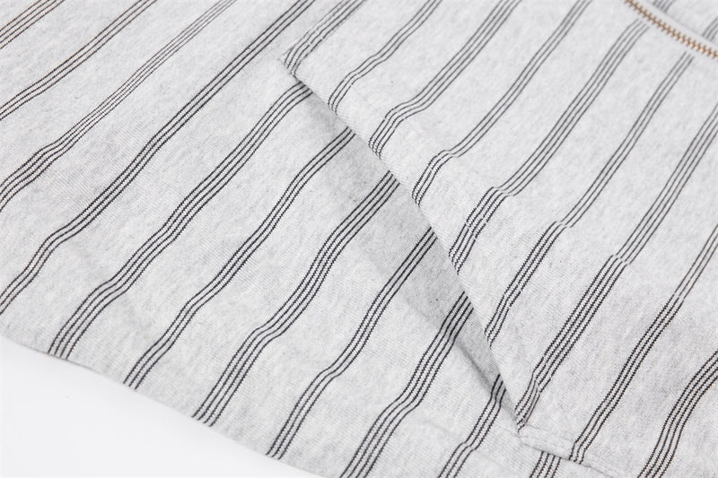 Striped Zip-Up Hoodie – Oversized Relaxed Fit Full-Zip Sweatshirt