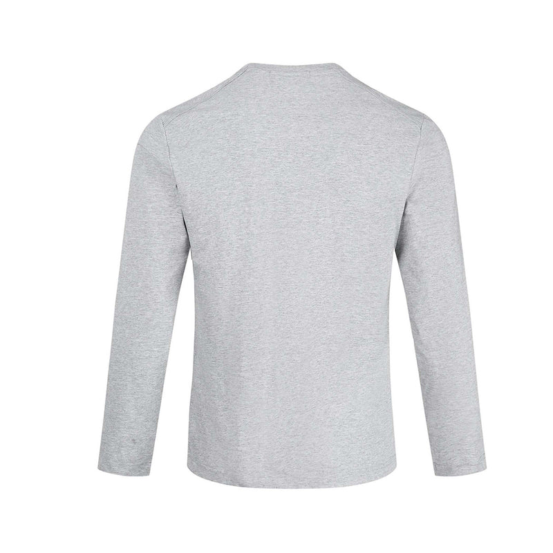 Men's Long Sleeve Crew Neck T-Shirt – Slim Fit Raglan Shoulder Tee